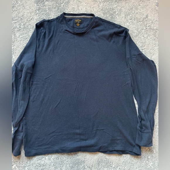 J. CREW Men’s Cotton-cashmere T-shirt, Navy Blue, size XL - Picture 1 of 3